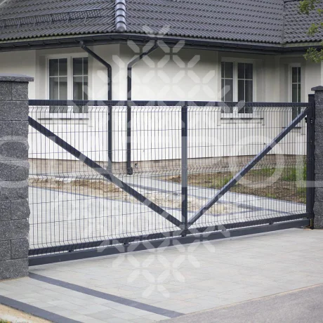 Galeria realizacji bram przesuwnych wypełnionych panelem